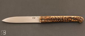   Couteau  " Yssingeaux " de Jérôme Latreille - Bois de cerf
