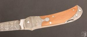  Couteau " automatique  " pliant damas par Warren OSBORNE