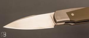    Couteau " custom " pliant de David Lespect - G10 / Titane et RWL34