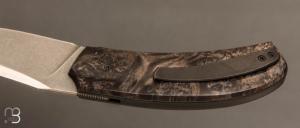  Couteau " custom " par Guy Poggetti - Loupe d'orme stabilisée et Elmax