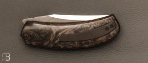  Couteau " custom " par Guy Poggetti - Loupe d'orme stabilisée et Elmax