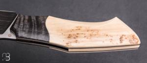    Couteau " custom Liner-lock " de Berthelemy Gabriel - La Forge Agab - Mammouth / Manguier et Damas