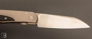   Couteau " custom " pliant de David Lespect - Carbone / Titane et RWL34