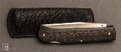 Couteau " Yag " custom lock-back fibre de carbone et RWL-34 par Raphaël Durand