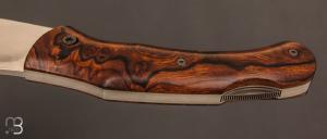 Couteau "  Morlock  " custom Bois de fer et RWL34 par Frédéric Augé