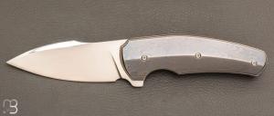    Couteau " custom " pliant de David Lespect - Timascus et RWL34
