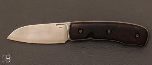 Couteau " custom " pliant de David Lespect - Bois de fer d'Arizona et RWL-34