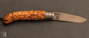 Couteau de poche Alpage Sauvage olivier gravure Camargue