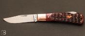 Couteau de poche "Dog's Head Coppersmith" par KA-Bar - Os cerfé et cuivre