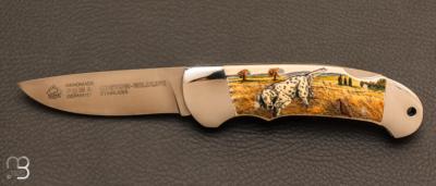 Couteau de poche Puma Scrimshaw "Chien de chasse"