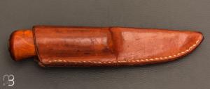    Couteau droit par Eric Plazen - Acier vieux fer C130 - Neprun