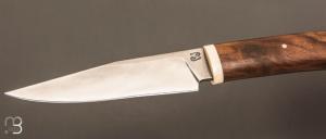  Couteau droit par Nicolas Mestrallet - Atelier du couteau de Vaunaveys - Lame forgée acier C130 et noyer