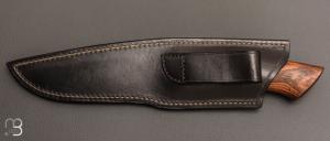    Couteau fixe par Jean Paul Sire - Bocotte et lame forgée acier damas multi barreaux