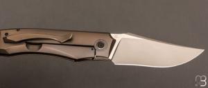    Couteau " custom frame-lock " de Berthelemy Gabriel - La Forge Agab - Titane et RWL34