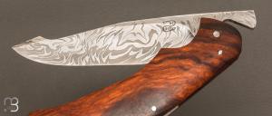  Couteau piémontais par Nicolas Mestrallet - Atelier du couteau de Vaunaveys - Acier damas et bois de fer