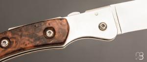    Couteau pliant Le D6 par Alain Descy - Noyer