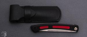   Couteau pliant " steak folding knife Edition limitée " par MCUSTA - aluminium et VG-10 Damas