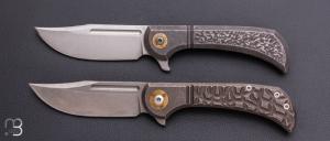    Duo couteaux " Bullet " par Gudy Van Poppel et éditions G - Titane