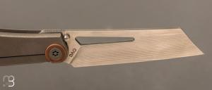   Couteau  "  DAO frame lock " custom par Torpen Knives - Jérôme Hovaere - Titane et Damax™