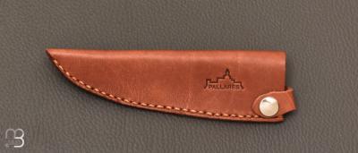  Etui cuir marron pour couteaux Pallares office 10 cm