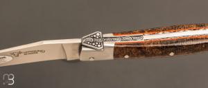   Couteau Laguiole en Aubrac 12 cm manche en os de mammouth