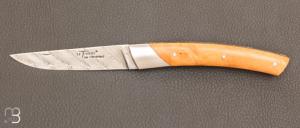   Couteau " Le Thiers Compagnon " buis et lame damas par Chambriard