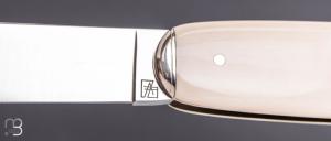     Couteau " Navette 1 pièce cran d'arrêt " de collection par Adrien Vautrin