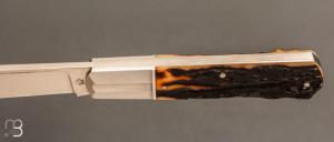    Couteau " Barlow " de Ken Steigerwalt - Amber Stag et RWL-34