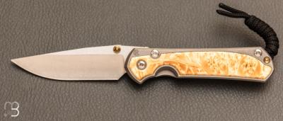 Couteau " Sebenza 31 Small Box Elder inlay " S31-1108 de Chris Reeve - CPM MagnaCut