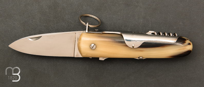 Couteau Coup de Poing 13 cm Corne Blonde 4 pièces par J. Mongin