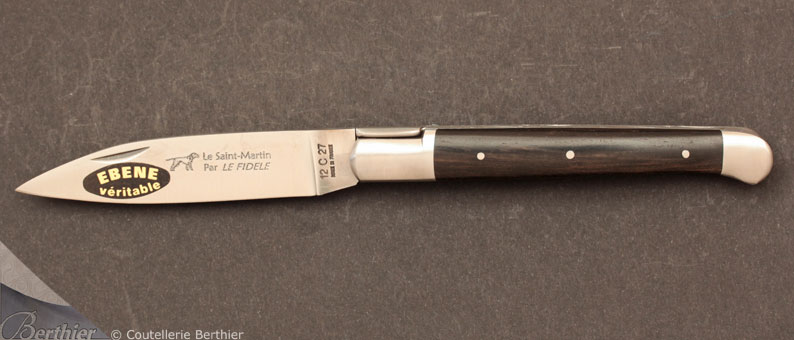 Couteau de poche Saint-Martin Ebène par Le Fidèle
