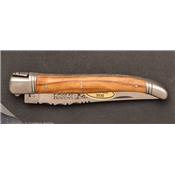 12cm Olive wood Laguiole pocket knife