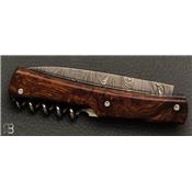 2-pieces Le Français Vintage pocket folding knife ironwood and damascus