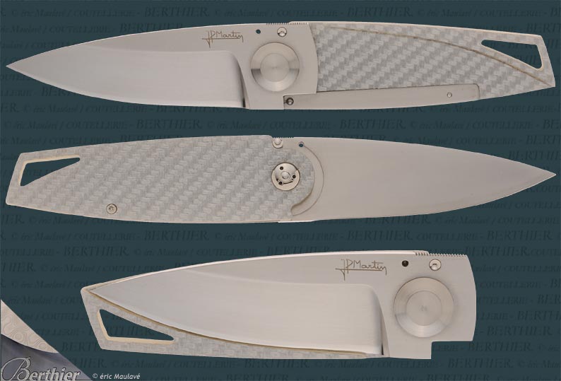 Couteau de poche Gentleman Folder carbone blanc