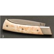 Couteau " Rhôdanien  " pliant de poche phacochère par Laurent Gaillard