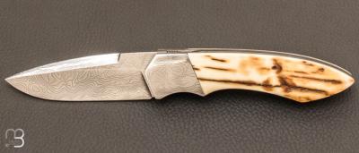 Couteau  "  Duc " par Nicolas Kowal - Mammouth et Damasteel Vinland