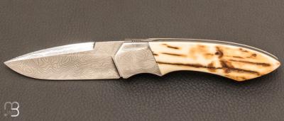 Couteau  "  Duc " par Nicolas Kowal - Mammouth et Damasteel Vinland