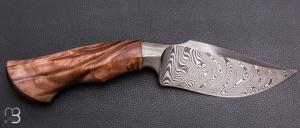   " Hunter " custom knife par Oliver Goldschmidt - érable et damas