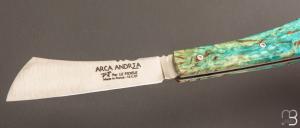  Couteau "Arca Andrea" par Le Fidèle - Bouleau stabilisé et 12C27