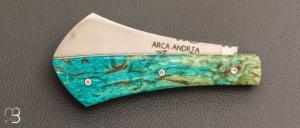  Couteau "Arca Andrea" par Le Fidèle - Bouleau stabilisé et 12C27