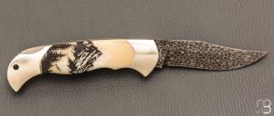  Couteau Böker Solingen - Scout 40th Anniversary Damast N°52/99  - 112190DAM