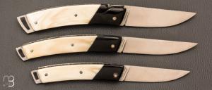 Coffret collection de 3 couteaux "  le Thiers® Scrimshaw " par Fontenille-Pataud