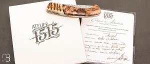  Couteau 1515 collection " Chambord " par Manu Laplace - Platane et lame damas