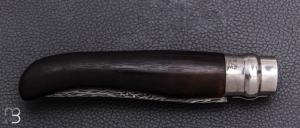  Couteau " OPI N°09 " custom par Anthony Brochier - Damas  Sandwich mosaïque et noyer