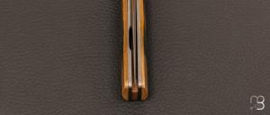 Couteau  " Art Déco " custom ivoire de mammouth et RWL-34 par Christophe Arbogast
