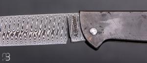    Couteau " Basic " slipjoint custom par Anthony Brochier - Damas