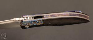  Couteau " Big Up " custom par Rémi Lavialle - RWL-34 et fibre de carbone / Timascus