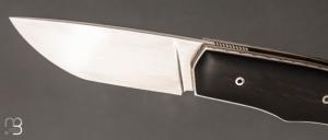   Couteau " Brimbelle " Liner-Lock flipper par Louis Contat - Ébène et 14c28N