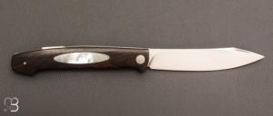   Couteau " Burpee XL" lock back custom par Frédéric Collin - Grenadille et lame en RWL34