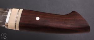    Couteau " Chasse Kriss " de Jean Paul Sire - Cocobolo et Damas